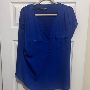 INC International Concepts Royal Blue Blouse